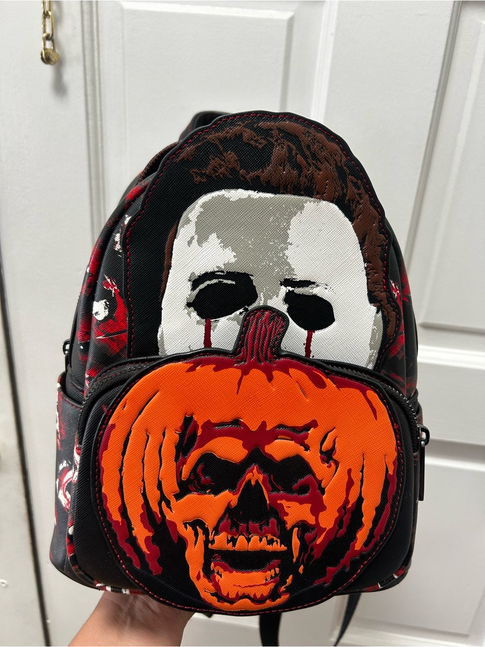 Loungefly Halloween II Michael Myers Pumpkin Mini Backpack